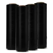 18" x 1500' (4 Rolls) BLACK Shrink Wrap Stretch Banding Film Heavy Duty