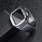 改裝錶帶 適用於蘋果手錶帶 APPLE WATCH 7 6 5改裝錶帶 魔改 磁吸 金屬三珠錶帶 45MM 41MM