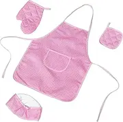 JOINPAYA 1 Set Chef Apron Set with Chef Hat Baking Costume for Cute Inspires Creativity and Skill Development for Cooking and Baking Activities