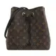 Louis Vuitton LV M44020 Neonoe 經典Monogram肩斜水桶包.黑