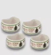 Spode Christmas Tree Porcelain Napkin Rings, Set of 4