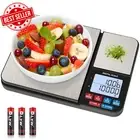 Digital Kitchen Scale 10Kg/0.01g Dual Platform Stainless Steel LCD Food Jewelry