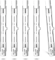 Bonlux 100W R7S Halogen Bulb 78mm Dimmable Light 220-240V Flicker-Free Warm White 2800K J Type Linear Double Ended Floodlights Wardrobe Display Lights, Pack of 5