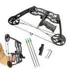 16" Mini Compound Bow Arrow Set 25lbs Fishing Hunting Archery Right Left Hand