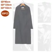 50Pcs Plastic Garment Bags Clear Dry Cleaning Bags Dust-proof Dry Cleaning FaYGu