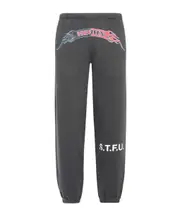 logo-print cotton track pants XL Black