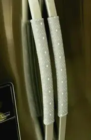 Refrigerator Oven Door Padded Handle Covers Diamond Frosted Set of Three
