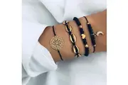 Bohemian 4-Piece Charm Bead Bracelet Set