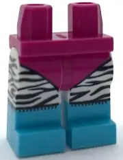 Lego New Magenta Hips White Minifigure Legs Magenta Leotard Dance Fitness Pants
