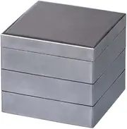 J-Kitchens Excursion Lunch Box, Made in Japan, 3 Tiers, 7.0 Inches, Takamorijige, Silver