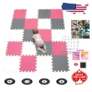 20-Piece Soft EVA Foam Interlocking Play Mat for Safe Toddler Play, 142x114cm