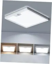 12in Motion Sensor Ceiling Light Wired, 3000K 4000K 5000K Selectable, 24W White