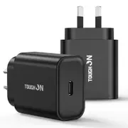 Tough On 30W USB C Fast Charge PD 3.0 Wall Charger - Black