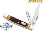 SCHRADE OLD TIMER MIDDLEMAN JACK FOLDING POCKET KNIFE SAWCUT DELRIN HANDLE 33OT