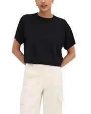 Theory Lightweight Wool Boxy Tee