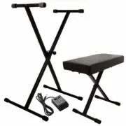 On-Stage Keyboard Stand and Bench Pack with Keyboard Sustain Pedal (KPK6520 CB)