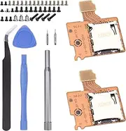 2pcs Micro SD Card Reader Replace for Nintendo Switch HAC-SD-01, TF Memory Card Slot Socket Reader Board Replacement for NS Console