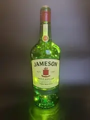 Large Jameson Irish Whiskey Cork Light Bottle Lamp St Patricks Day Man Cave Bar