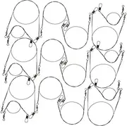 Fishing Tackle Kit 30pcs Steel Wire Leaders Hooks Swivels Biteresistant Fishing Line Double Connector for Secure Rigging