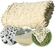 Army Camouflage Netting, Beige Camouflage Mesh Net, Shade Net, Lightweight Oxford Cloth Camo Netting, for Hunting,Hidden,Blinds,Party Decoration,Car Cover