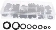 ULTECHNOVO O Cable Cover for Office Gasket Assortment Kit 180pcs Black Sealing Ring Kit