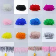 Turkey Chandelle Feather Fluffy Ribbon Feathers Colorful Trimming Fringe 1Meter