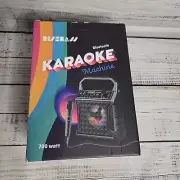 Portable Bluetooth Speaker Karaoke Machine System +Microphone Party Light /Strap