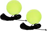 GANAZONO 2Pcs High Bounce Tennis Training Balls for Outdoor Play Durable Elastic Balls for Individual Practice and Family Fun Suitable for All Skill Levels and Adults