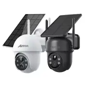 ANRAN 5MP Solar Security Camera Battery 360° Pan Tilt Color Night 2-Way Audio