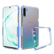 "GSA Premium Side Spine Bumper Case for Samsung Note 10 - Clear/Blue"