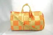 Louis Vuitton M57419 Kipol Bandoli re 50 Raffia Boston Bag LV Orange JAPAN