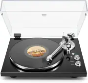 Belt Drive Turntable for Vinyl Record Player,Work with Bluetooth Speakers or Act