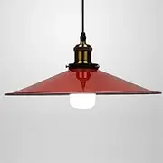 Modern Retro 1 Lamp Pendant Ceiling Light Red Glossy Metal Aluminum Ceiling Lights Shade Retro Style Hanging Lighting Fixtures for Kitchen Island Dining Room Bedroom Entrance Hallway