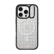 iPhone 16 Pro Impact Ring Stand Case MagSafe Compatible Wavy Grid by Poketo