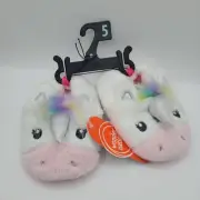 Wonder Nation Unicorn Soft Kids Slippers Size 5