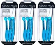 KAI "ABOUT FACE" Foldable Groomers eyebrow razors Blades made in Japan, 3 x 3pcs