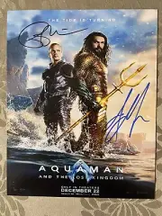 Jason Momoa & Patrick Wilson Aquaman Signed 8 X 10 Photo With COA