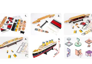 【晴晴百寶盒】預購 日本進口 鐵達尼號郵輪3D拼圖模型 DIY遊輪玩具 拼裝 益智遊戲玩具 CP值高 生日禮物禮品 J025