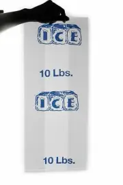 1000 Pack - 10 lb. Clear Poly Ice Bags [11 in x 19 in x 1.5 mil]
