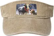 [RLDOBOFE] Sun Visor Hat Adjustable Empty Top Baseball Cap Christmas snow Cow Sun Hats for Women Men Sports Hats Summer Beach Cap