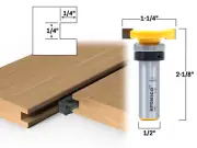 1/4" x 1/4" Top Bearing Slot Cutter Router Bit - 1/2" Shank - Yonico 14911