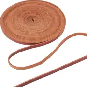 5.5Yds 5Mm Flat Genuine Leather Cord String Natural Leather Craft Lace Strips Fu