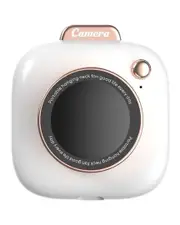 Multitasky Mini White Camera-Shaped Necklace Fan