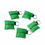 Lot 10 X First Aid CPR Face Mask/Face Shield Rescue Training Green New