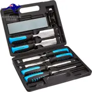8-Piece Wood Carving Chisel Set with Honing Guide, Sharpening Stone and Storage