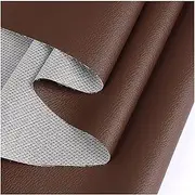 Leatherette Faux Leather Vinyl Leather Cloth Upholstery Fabric Material PU Fabric Leather Fixed Width 5.2'(1.60m) by The metre-Coffee 3# 1.6x30m