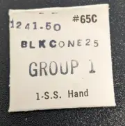 NOS Genuine Bulova Caravelle 1241.50 Black Cone 25 - Sweep Second Hand #65C