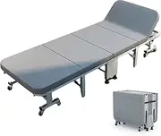 YVYKFZD Folding Camping Cot, 6-Position Camping Bed for Adults, Portable Sleeping Cots with Mattress Supports 330 lbs, for Camping Tent Office Outdoor Travel (Size : 190x80x30cm)