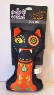 Pally Paws Large Plush Dog Chew Toy Squeker Pet Toy Cat Face