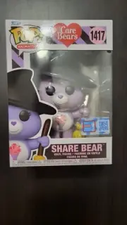 Funko POP 1417 Share Bear Care Bears NYCC Walgreens Shared Exclusive & Protector